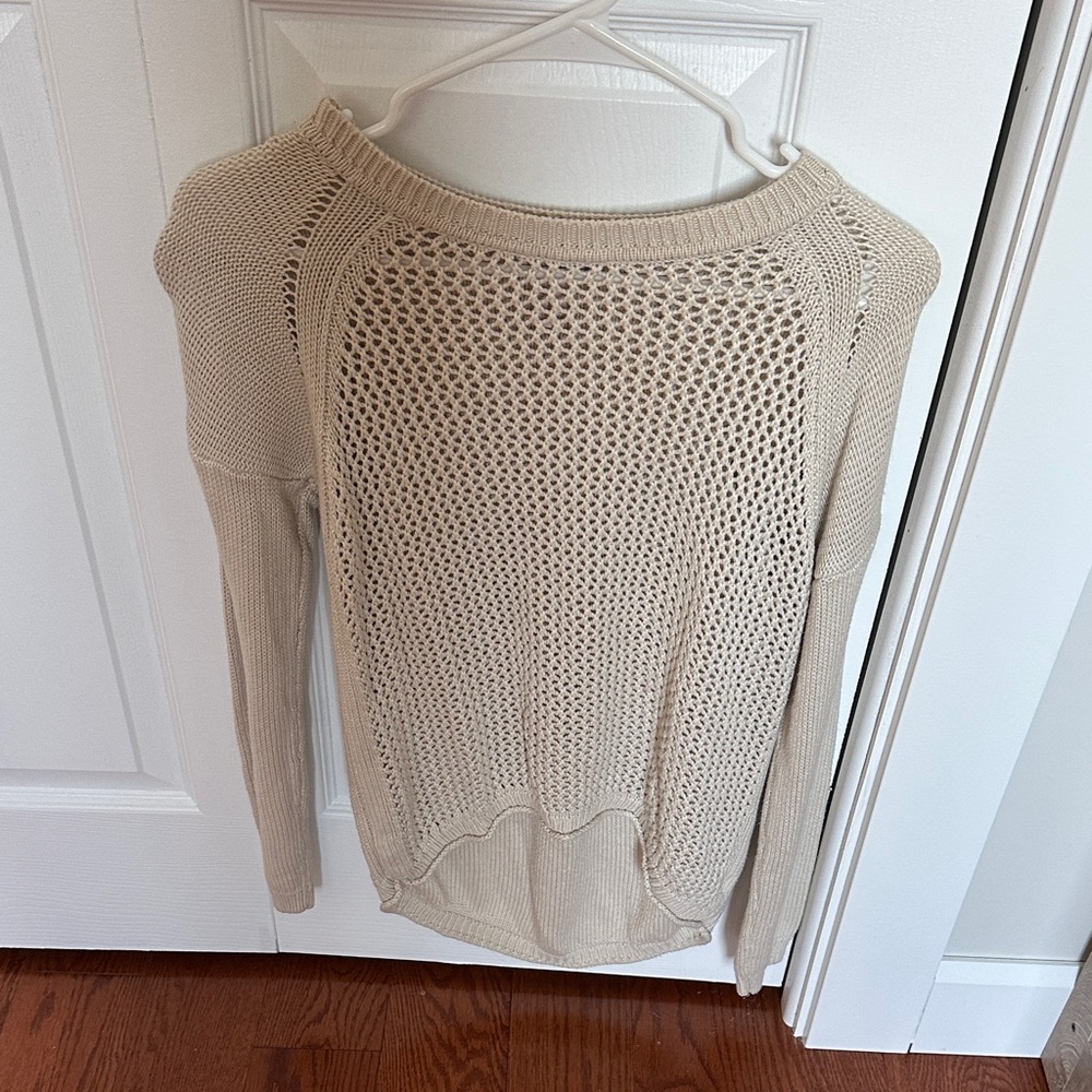 Forever 21 Beige Open-Knit Sweater